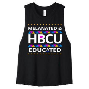 Melanated HBCU Educated Women's Racerback Cropped Tank