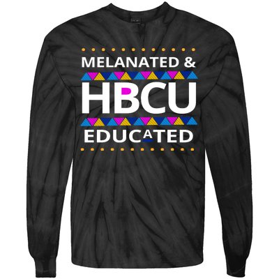 Melanated HBCU Educated Tie-Dye Long Sleeve Shirt