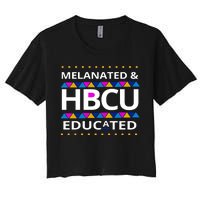 Melanated HBCU Educated Women's Crop Top Tee