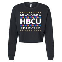 Melanated HBCU Educated Cropped Pullover Crew