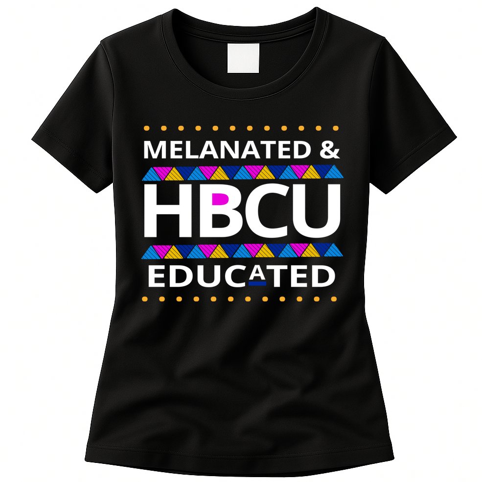 Melanated HBCU Educated Womens T-Shirt