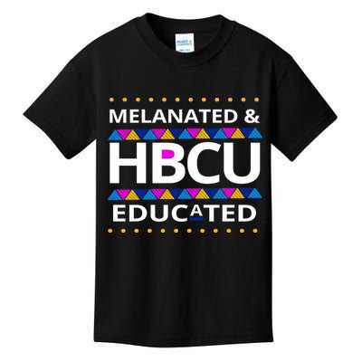 Melanated HBCU Educated Kids T-Shirt