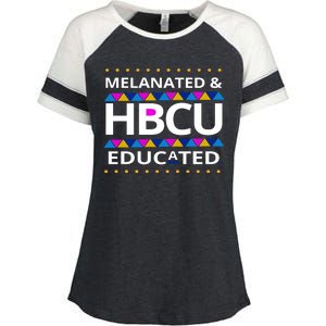 Melanated HBCU Educated Enza Ladies Jersey Colorblock Tee