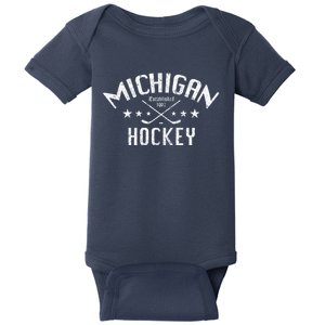 Michigan Hockey Established 1902 Baby Bodysuit