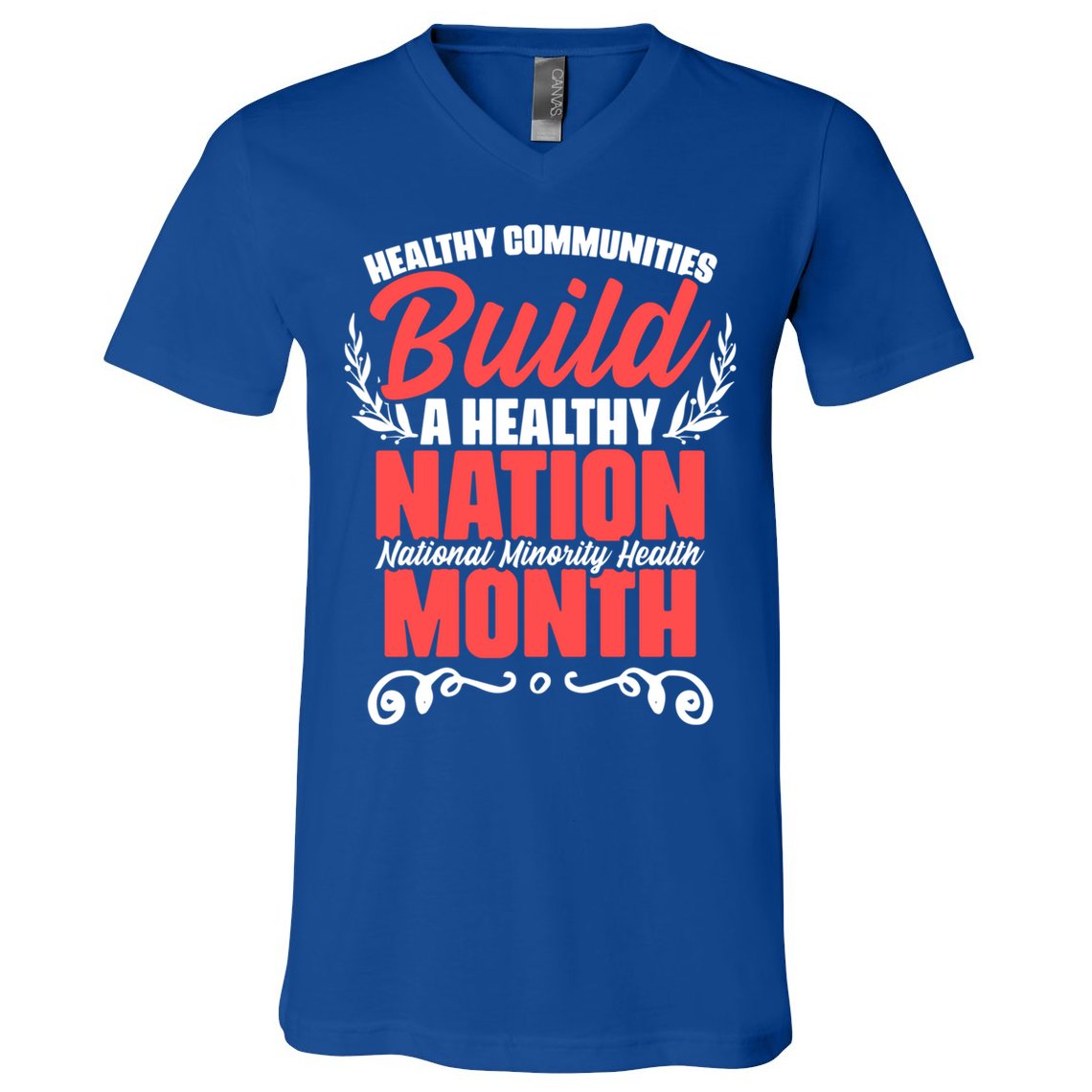 Mental Health Education National Minority Health Meaningful Gift V-Neck T-Shirt
