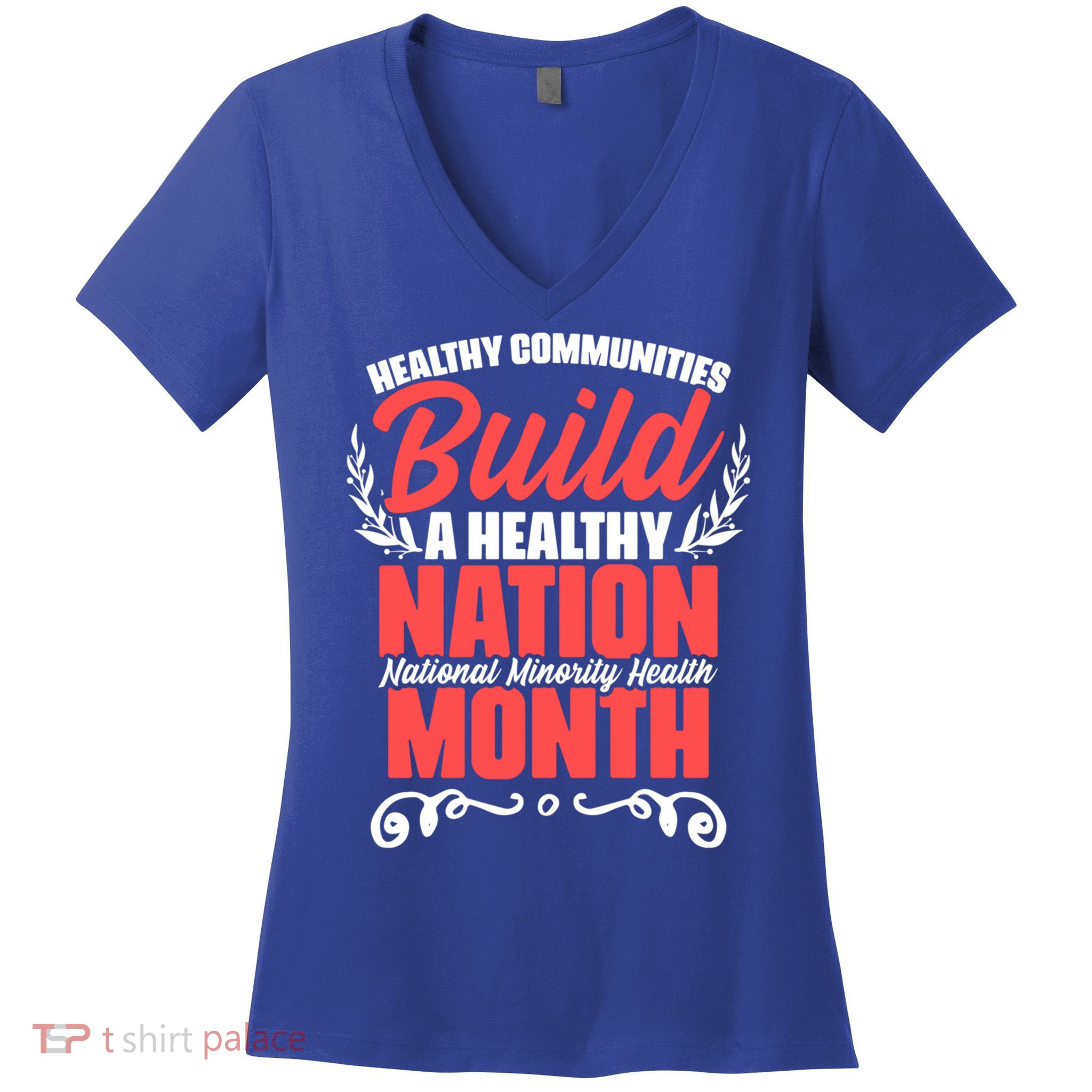 Mental Health Education National Minority Health Meaningful Gift Women's V-Neck T-Shirt