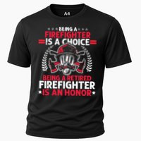 Men Heroic Fireman Gift Idea Retired Firefighter Cooling Performance Crew T-Shirt