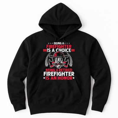 Men Heroic Fireman Gift Idea Retired Firefighter Hoodie