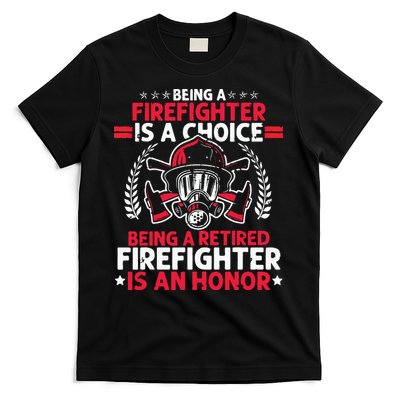 Men Heroic Fireman Gift Idea Retired Firefighter T-Shirt