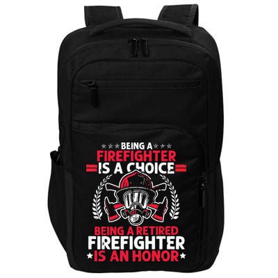 Men Heroic Fireman Gift Idea Retired Firefighter Impact Tech Backpack