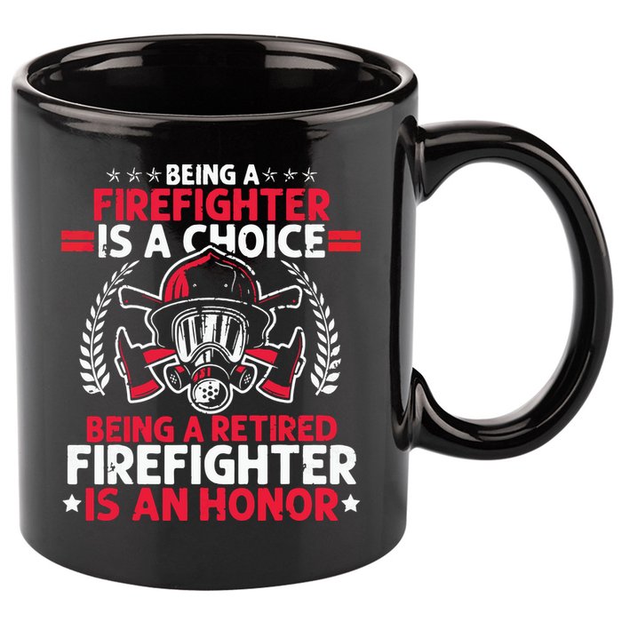 Men Heroic Fireman Gift Idea Retired Firefighter 11oz C Handle Ceramic Mug