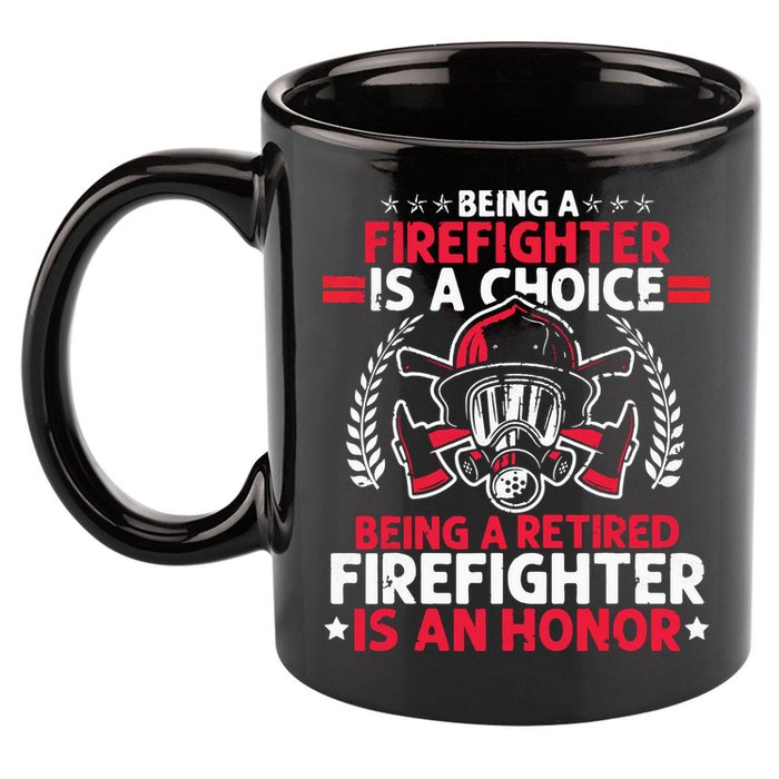 Men Heroic Fireman Gift Idea Retired Firefighter 11oz C Handle Ceramic Mug