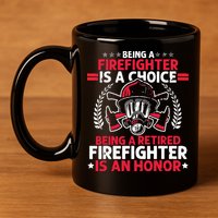 Men Heroic Fireman Gift Idea Retired Firefighter 11oz C Handle Ceramic Mug