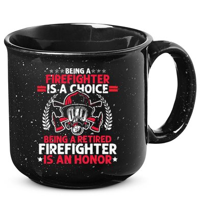 Men Heroic Fireman Gift Idea Retired Firefighter 15oz Campfire Ceramic Mug