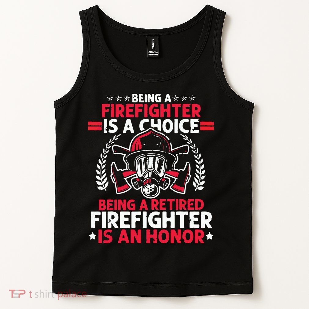 Men Heroic Fireman Gift Idea Retired Firefighter Tank Top