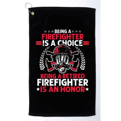 Men Heroic Fireman Gift Idea Retired Firefighter Platinum Collection Golf Towel