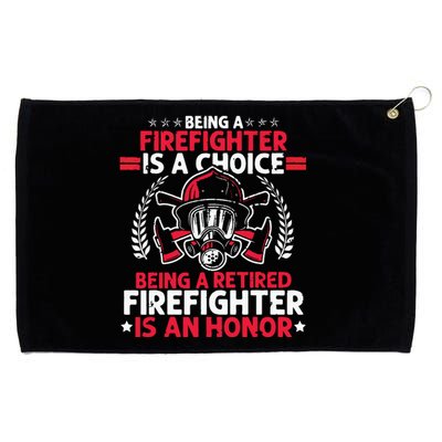 Men Heroic Fireman Gift Idea Retired Firefighter Grommeted Golf Towel