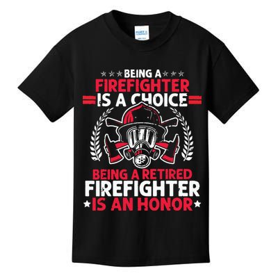 Men Heroic Fireman Gift Idea Retired Firefighter Kids T-Shirt