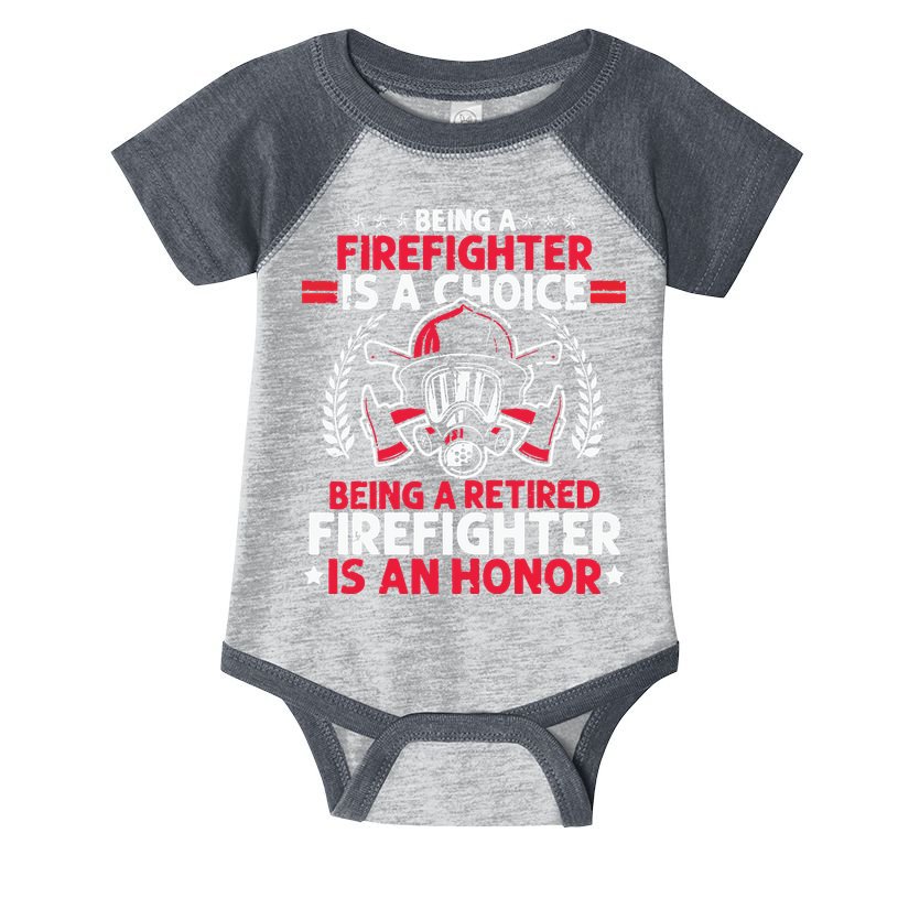 Men Heroic Fireman Gift Idea Retired Firefighter Infant Baby Jersey Bodysuit