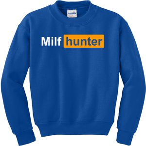 Milf Hunter Funny Adult Humor Joke Who Love Milfs Great Gift Kids Sweatshirt