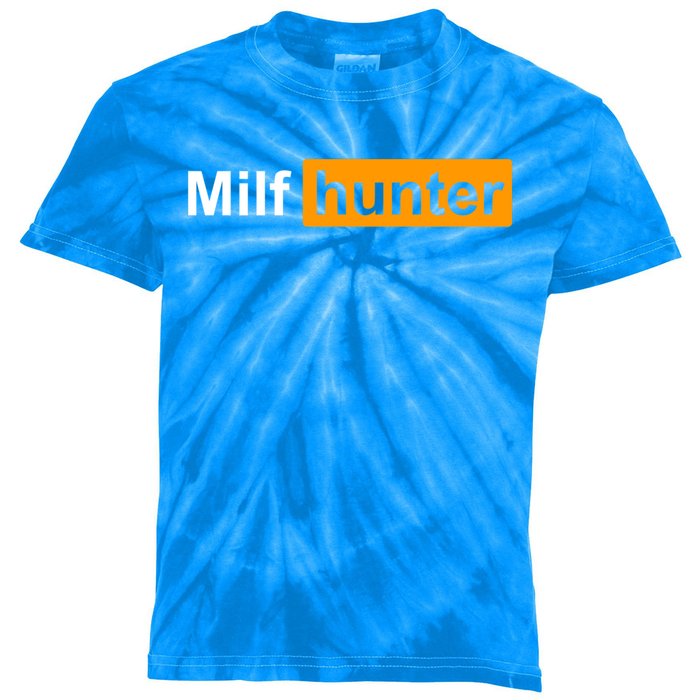 Milf Hunter Funny Adult Humor Joke Who Love Milfs Great Gift Kids Tie-Dye T-Shirt