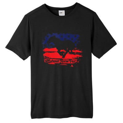 Midwest Horse Fair Redwhiteblue Flag Tall Fusion ChromaSoft Performance T-Shirt