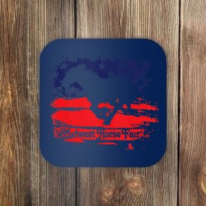 Midwest Horse Fair Redwhiteblue Flag Coaster