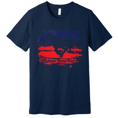 Midwest Horse Fair Redwhiteblue Flag Premium T-Shirt