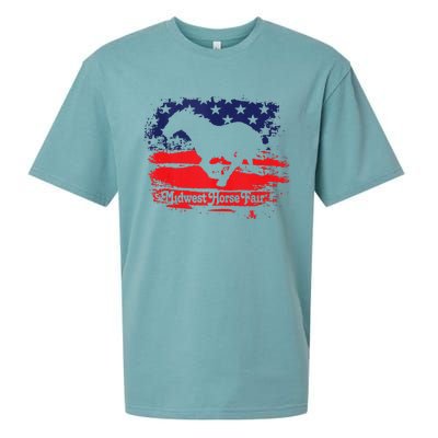 Midwest Horse Fair Redwhiteblue Flag Sueded Cloud Jersey T-Shirt