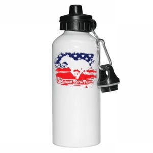 Midwest Horse Fair Redwhiteblue Flag Aluminum Water Bottle