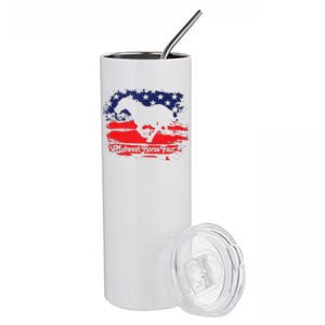 Midwest Horse Fair Redwhiteblue Flag Stainless Steel Tumbler