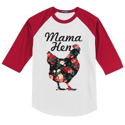 Mama Hen Funny Mother's Day Chicken Mom Farmer Farm Kids Colorblock Raglan Jersey