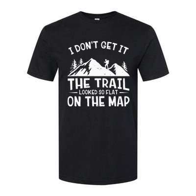 Mountain Hiking Funny The Trail Looked So Flat On The Map Softstyle CVC T-Shirt