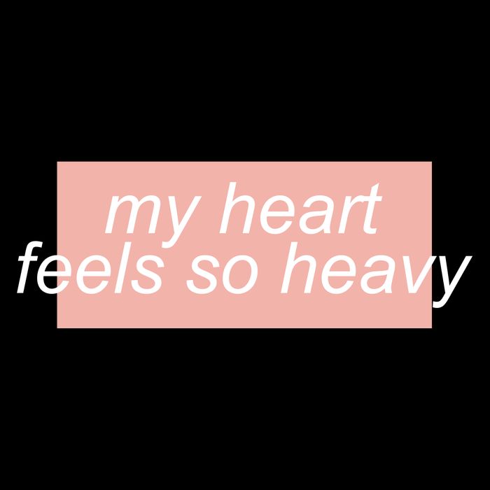 My Heart Feels So Heavy Drawstring Bag
