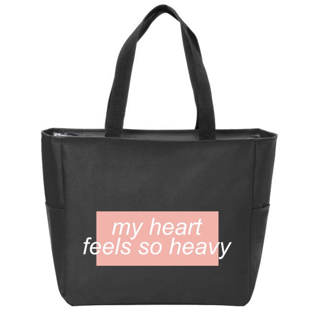 My Heart Feels So Heavy Zip Tote Bag