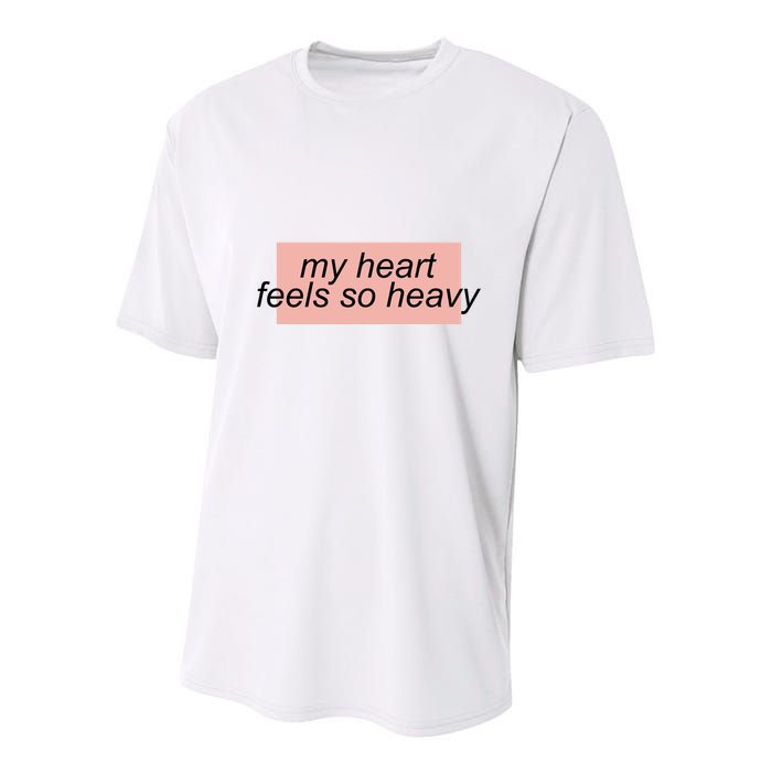 My Heart Feels So Heavy Youth Performance Sprint T-Shirt