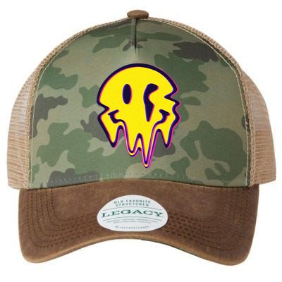Melting Happy Face Smiley Trippy Acid Legacy Tie Dye Trucker Hat