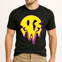 Melting Happy Face Smiley Trippy Acid Cooling Performance Crew T-Shirt