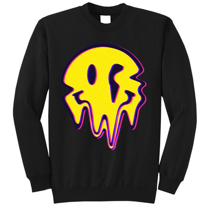 Melting Happy Face Smiley Trippy Acid Sweatshirt