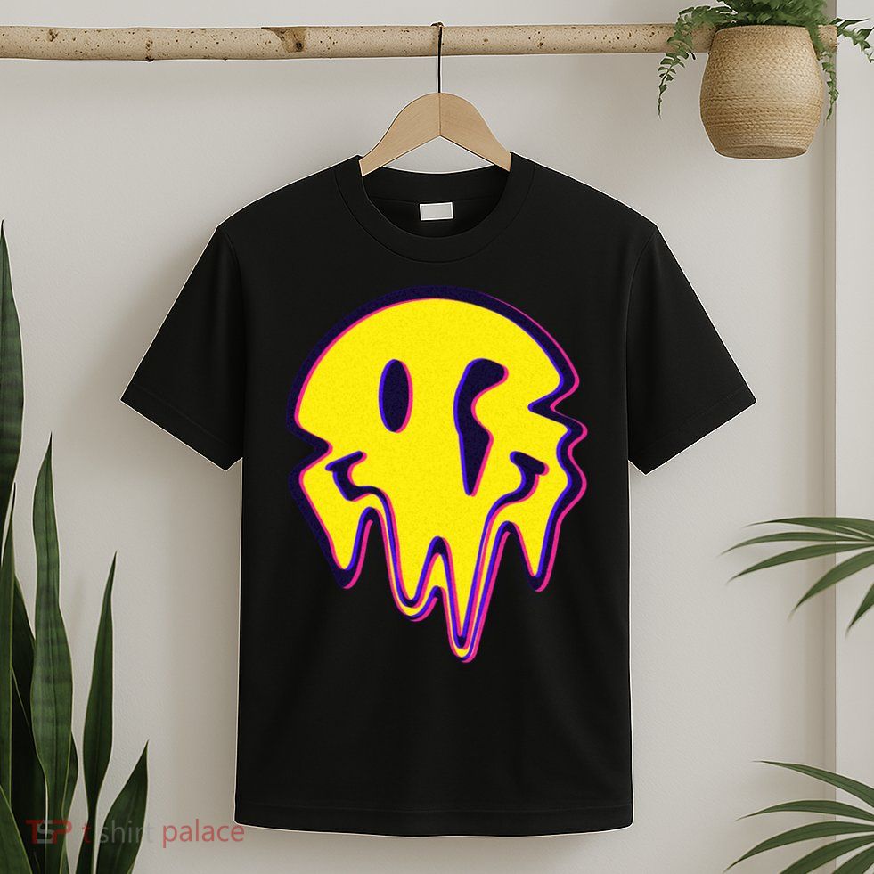 Melting Happy Face Smiley Trippy Acid T-Shirt