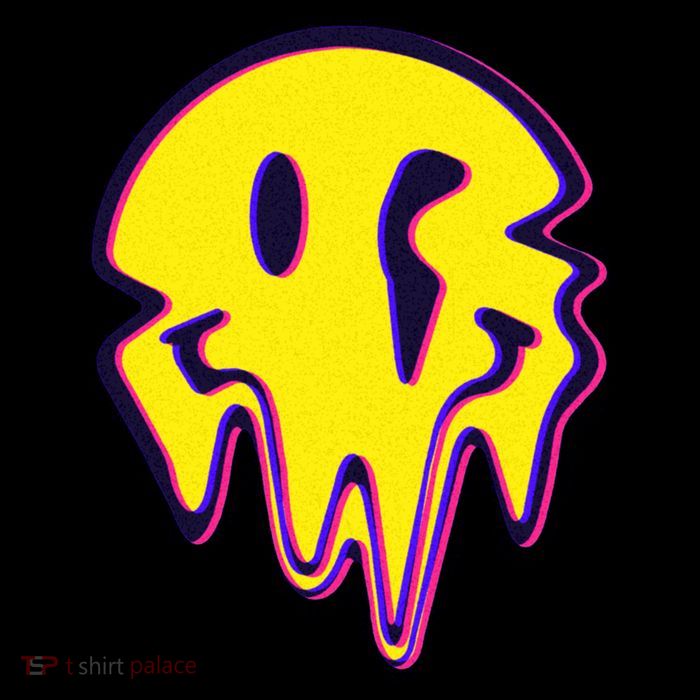 Melting Happy Face Smiley Trippy Acid Sustainable Bucket Hat