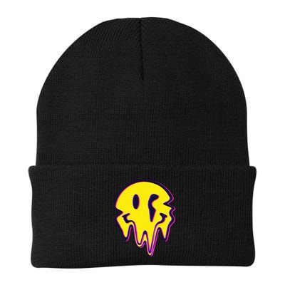 Melting Happy Face Smiley Trippy Acid Beanie