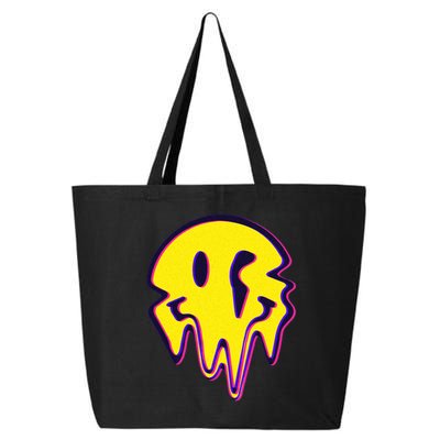 Melting Happy Face Smiley Trippy Acid 25L Jumbo Tote