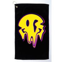 Melting Happy Face Smiley Trippy Acid Golf Towel
