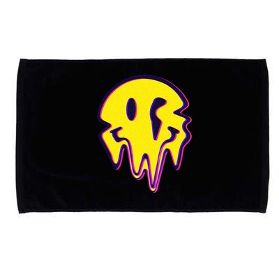Melting Happy Face Smiley Trippy Acid Microfiber Hand Towel