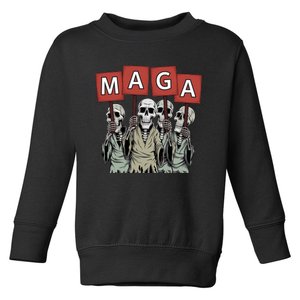 Maga Halloween Funny Halloween Trump Republican Toddler Sweatshirt