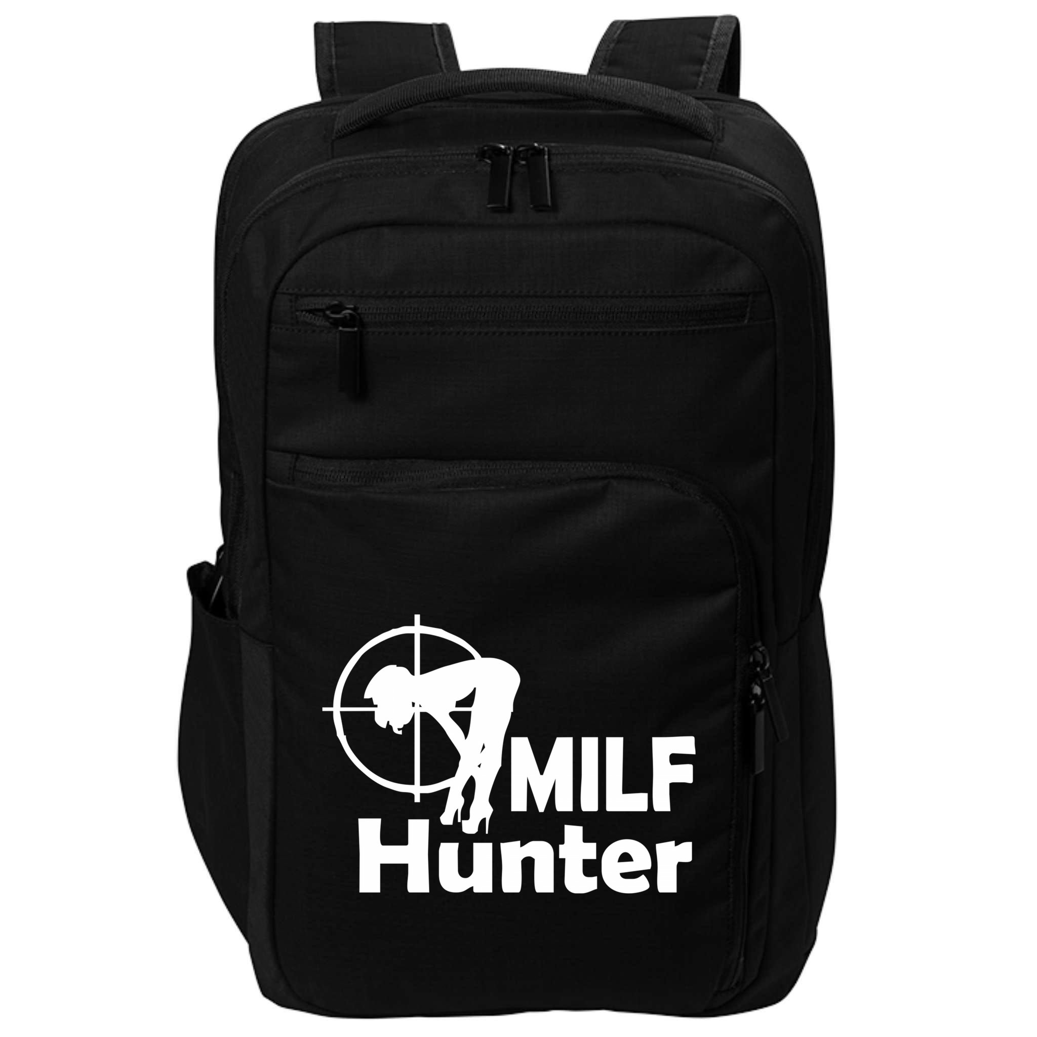 MILF Hunter | Funny Adult Humor Joke For Men Who Love Milfs Impact Tech Backpack