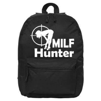 MILF Hunter | Funny Adult Humor Joke For Men Who Love Milfs 16 in Basic Backpack