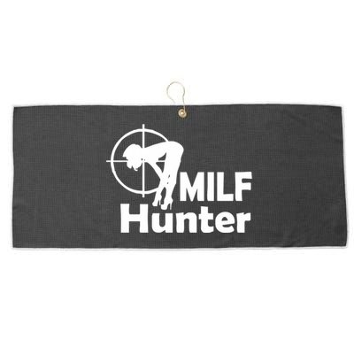 MILF Hunter | Funny Adult Humor Joke For Men Who Love Milfs Large Microfiber Waffle Golf Towel