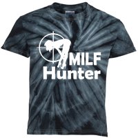 MILF Hunter | Funny Adult Humor Joke For Men Who Love Milfs Kids Tie-Dye T-Shirt